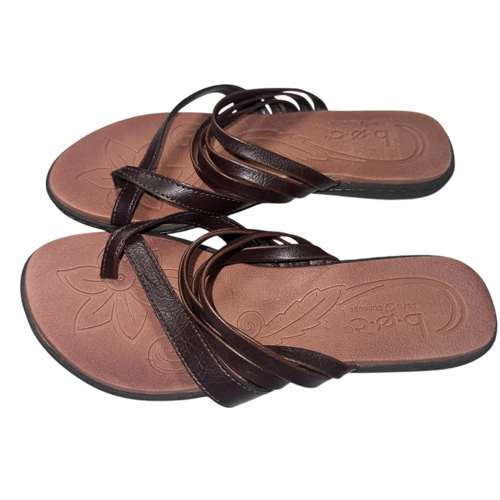 B.O.C Brown Faux Leather‎ Sandals Size 9M